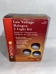 Portfolio Low Voltage Halogen 3 Light Kit 64569. Fixed Price $20.00.