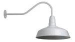 The White 16 Inch Standard Steel Dome, 23 Gooseneck Barn Light, Farmhouse. Fixed Price $179.00.