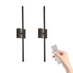 Pack 28" Black Indoor Decor Wall Light Led Dimmable Sconce Fixture With Remote. Fixed Price $99.99.