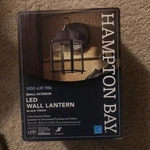 Hampton Bay Black Outdoor Wall Lantern Sconce Beveled Glass 1000 639 986. Fixed Price $26.00.