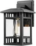 Odeums Outdoor Wall Sconse Lantern Black Finish With Clear Glass DM0D93-ORB. Fixed Price $12.00.