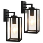 2-PACK Outdoor Wall Light Fixture With Tempered Glass, Exterior Lantern .... Fixed Price $56.43.