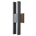 Abra Lighting 2 16" Twin Bar Wall Fixture, Black 50007ODW-MB-SLATE. Fixed Price $178.00.