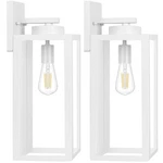 Beslowe Large Size Outdoor Wall Light Fixtures Sconces Mounted 2-PACK White. Fixed Price $132.26.