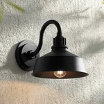 Arnett Rustic Industrial Outdoor Wall Light Fixture Black Gooseneck 10 1/2" Barn. Fixed Price $79.95.