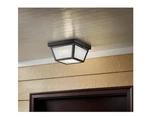 Hampton Bay 2-LIGHT Matte Black Outdoor Ceiling Flush Mount. Fixed Price $29.90.