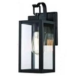 Pia Ricco 1- Light Matte Black Outdoor Wall Lantern Sconce With Clear Glass. Fixed Price $26.25.