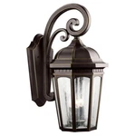 Courtyard 22.25 In. 3-LIGHT Rubbed Bronze Outdoor Wall Sconce By Kichler. Fixed Price $387.99.