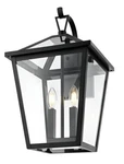 Outdoor Wall Sconce Light Fixture Large Glass Black Porch Walkway Lantern 20". Fixed Price $231.78.