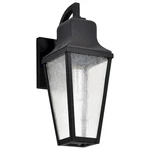 Nuvo Lighting Lawrence 17" Wall Lantern, Black/clear Seeded 60-8132. Fixed Price $196.99.
