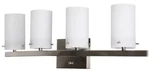 Sunset Lighting 4-LIGHT Vanity Wall Fixture Satin Nickel Opal Glass F2534-80. Fixed Price $15.00.