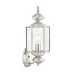 Livex Lighting 2006 Nickel Outdoor Basics Single 17"H Wall Sconce. Fixed Price $177.96.