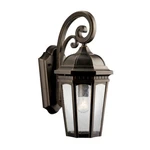 Kichler Courtyard Outdoor Wall 1LT 8.25X17.75", Rub Bronze, Clear Seed - 9033RZ. Fixed Price $244.99.