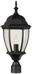 Textured Black One Light Post Mount From The Bent Glass Cast Collection. Fixed Price $84.60.
