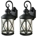 Set Of 2 Outdoor Wall Light Black Sonoma Collection Transitional Exterior Sconce. Fixed Price $116.99.