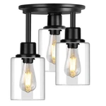 Semi Flush Mount Ceiling Light, 3-LIGHT Close To Fixtures, Matt.... Fixed Price $76.12.