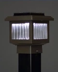 Polaris Solar Post Cap Light By Aurora Fits 2 Aluminum Fence - Bronze. Fixed Price $64.99.