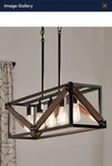 Kichler Barrington 5 -light Distressed Black And Wood Tone Farmhouse Cage Linear. Fixed Price $129.00.