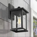Emliviar Outdoor Wall Sconce 1-LIGHT Lantern Black Seeded Glass OS-1803EW1. Fixed Price $44.99.