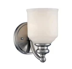 Savoy House 9-6836-1 Nickel Melrose Single Light 8"H Wall Sconce. Fixed Price $86.40.