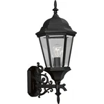 Black Wall Lantern Scroll Arm Clear Outdoor Progress Lighting P5684-31. Fixed Price $89.00.