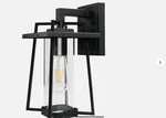 Monkfish 1 Outdoor Wall Light, Matt Black Finish With Clear Glass Lamp .... Fixed Price $20.00.