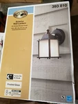 Hampton Bay 1-LIGHT Oil-rubbed Bronze Outdoor Dusk-to-dawn Wall-mount Lantern. Fixed Price $21.00.