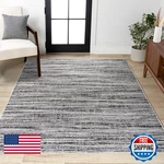 Jonathan Loom Strie Black/gray Indoor Area Rug 4X6 Ft Modern For Living Room. Fixed Price $106.57.