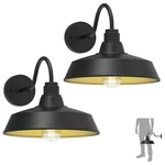 14.5" Dome Gooseneck Barn Light, Outdoor Anti-rust&waterproof Farmhouse Wall .... Fixed Price $127.68.