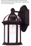 Savoy House Kensington Rustic Bronze Outdoor Wall Lantern, Clear Glass, 1-LIGHT. Fixed Price $24.99.