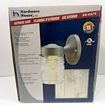 Hardware House Outdoor Light Black Finish With Clear Ribbed Glass 54-4379. Fixed Price $10.00.