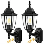 Outdoor Wall Sconce, 2-PACK Dusk To Dawn Motion Sensor Exterior Lights. Fixed Price $55.99.