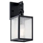 Kichler Lahden 12.25" Outdoor Wall Light, Black/clear Seeded - 59005BKT. Fixed Price $129.99.