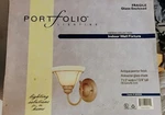 Portfolio Lighting Indoor Wall Fixture White Porcelain Frosted Glass #110058. Fixed Price $8.00.