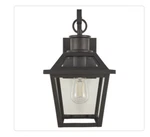 Stanford Lighting Arrezo 1-LIGHT Black Hardwired Outdoor Wall Lantern Sconce. Fixed Price $38.00.