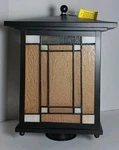 Vtg 15" Leaded Glass Mission/craftsman Style Post Light New Open Box!. Fixed Price $199.00.