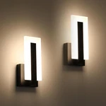 Set Of 2 Modern Led Wall Sconces - Black 3000K Warm White Indoor Lighting. Fixed Price $90.90.