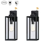 Hukoro 18" Outdoor Wall Lantern Sconce Dusk To Dawn Black 2-PACK. Fixed Price $53.68.