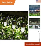 Elegant Solar-powered Outdoor Lights Set 12 Bright Led Pathway Illuminators. Fixed Price $31.99.