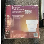 Portfolio White Paintable Ceramic Indoor Wall Sconce 100W 120V 113573. Fixed Price $25.58.
