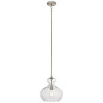 Kichler Riviera 13 In 1-LIGHT Brushed Nickel Transitional Shaded Kitchen Pendant. Fixed Price $99.90.