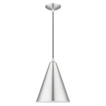 Livex Dulce Light Cone Pendant, Aluminum/chrome/aluminum/white 41492-66. Fixed Price $155.96.