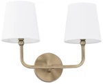 Capital Dawson 12" High Aged Brass 2-LIGHT Wall Sconce. Fixed Price $154.00.