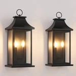 Pack 22" Outdoor Porch Wall Light Black Garage Exterior Lantern Sconce Fixture. Fixed Price $159.99.