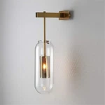 Susuo Oblong Clear Glass Wall Sconce Modern Gold Lighting. Fixed Price $46.98.