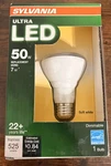 Sylvania Ultra 50-WATT Eq R20 Daylight Medium Base Dimmable Led Spot/flood. Fixed Price $14.99.