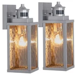 Mdenlt 2 Silver Motion Sensor Outdoor Wall Lights,updated Pack,. Fixed Price $123.99.