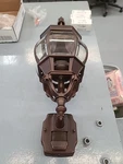 New Open Box Wall Lantern Sconce W/ Clear Beveled Glass Old Bronze 3-LIGHT-22". Fixed Price $75.00.