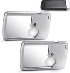 2 Pieces Best Pocket Magnifying Glass By - 3X 6X Small Magnifier With Lights.. Fixed Price $20.99.