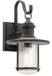 Kichler Riverwood 14.5 In. 1-LIGHT Outdoor Wall Mount, Weathered Zinc (49192WZC). Fixed Price $180.00.